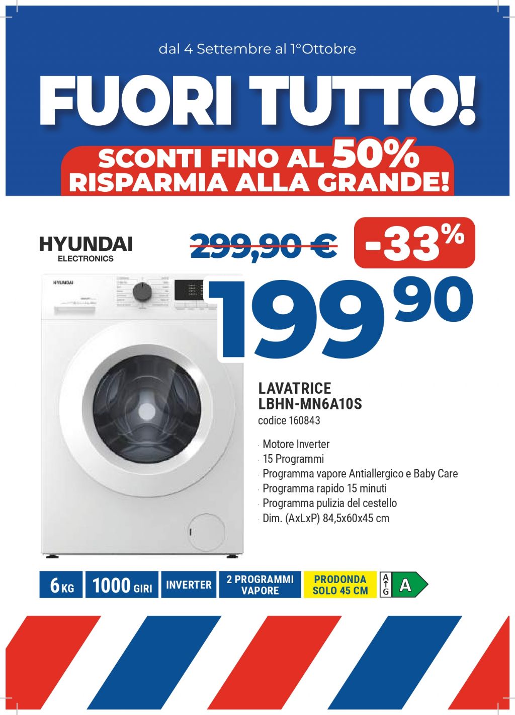 LAVATRICE HYUNDAI LBHN-MN6A10S 6KG